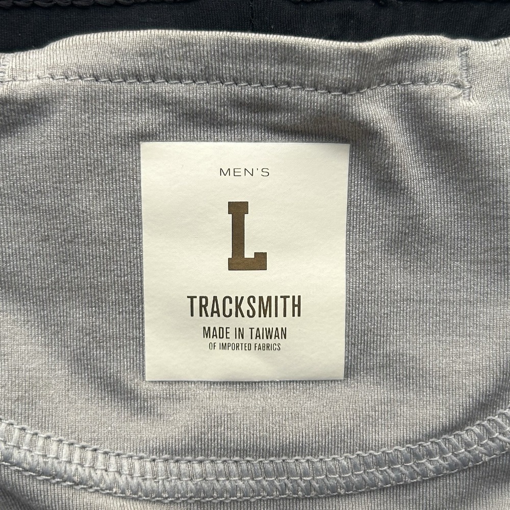Tracksmith Men's Large Black Lined Running Shorts Drawstring Zipper Pocket - Picture 5 of 16